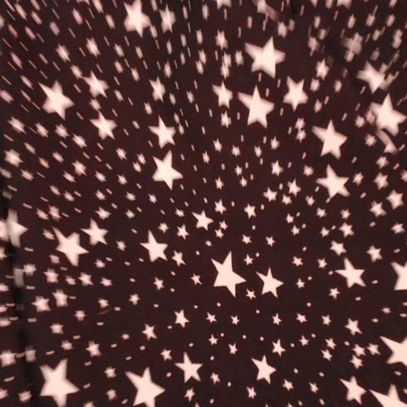 Bethany Mota Star Print Black White Stretch Pants - Picture 2 of 4